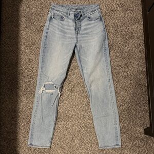 American Eagle Outfitters Light Blue Ripped Skinny Jeans